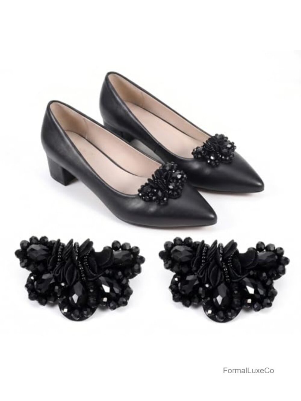 Bow Shoe Clips for Women Crystal Shoe Jewelry Clips 2 PCS